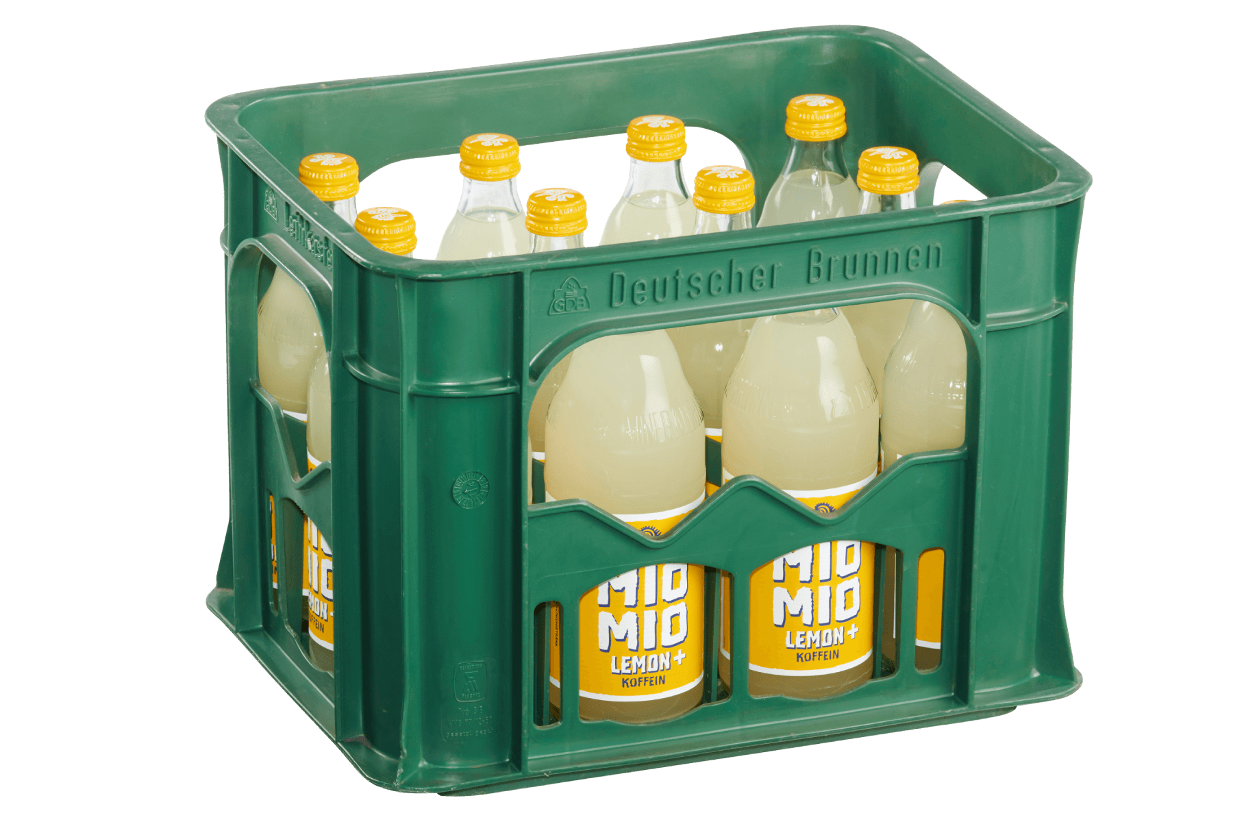 Getränkekasten mit zwölf Flaschen Mio Mio Lemon