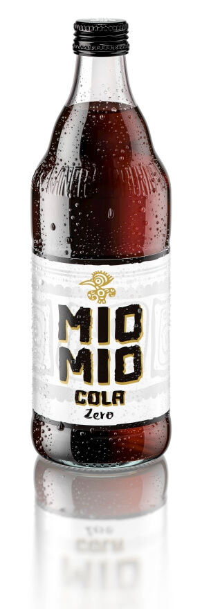 Mio Mio Cola Zero in der 0,5l Glas Mehrwegflasche, Cola, zuckerfrei
