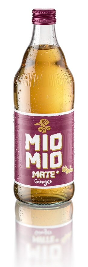 Mio Mio Mate Ginger in der 0,5l Glas Mehrwegflasche, Mate Ginger