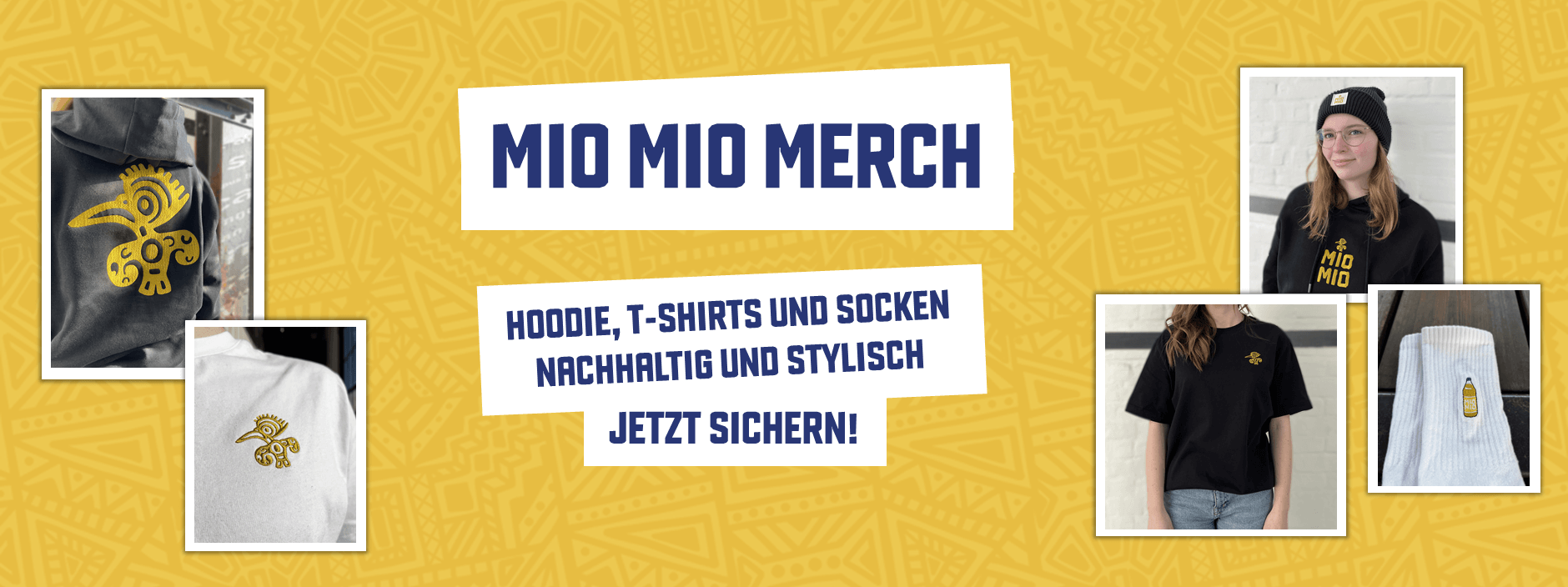 Neuer Mio Mio Merchandise Banner - Hoodie, T-Shirt und Socken